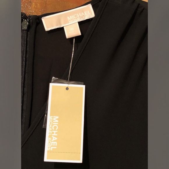 MICHAEL KORS LS Black Dress sz 10 NWT - Picture 8 of 8